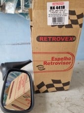 Retrovisor FIAT UNO 2 Portas - Lado Direito - Novo Na Caixa - Retrovex RX4418 - Encaixe Perfeito!