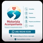 Motorista Acompanhante Consulta Exames Procedimentos de saúde Compras em outras cidades