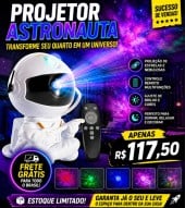 Projetor astronauta, transforme seu quarto em um universo