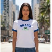 Camisa do Brasil feminina Baby look