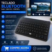 Teclado Bluetooth Portátil Slim 9H Recarregável Portátil para Notebook Android Iphone