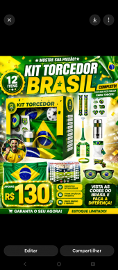 Kit Torcedor Do Brasil Copa 2026