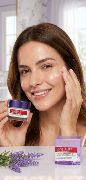 Creme facial lOréal revitalift hialurônico FPS 30 pele hidratada e rejuvenescida
