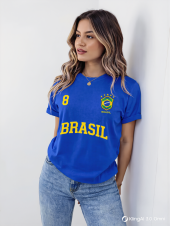 Camiseta Feminina Brasil Copa Camisa Torcedor 100% Algodão
