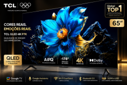  Transforme sua sala em um verdadeiro cinema com a Smart TV TCL 65