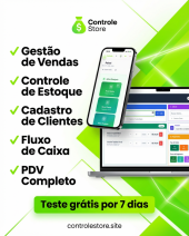Sistema de gestão para lojas completo Controle Store PDV online