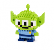 Mini Blocos de Montar Alienígena Espacial Pixelado Colecionável