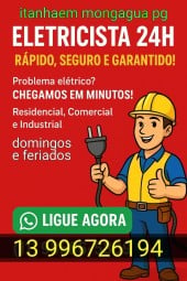 Eletricista mongagua 13 996726194 whatsapp