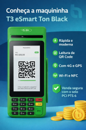 T3 esmart ton brack maquininha ton