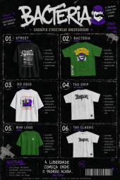 Camiseta Oversized Streetwear - Bactéria Street