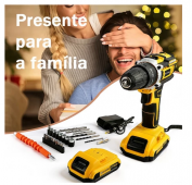 Furadeira parafusadeira De Impacto Sem Fio bateria 21v com Duas baterias recarregáveis 6500 mah