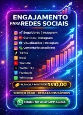 Impulsionamento para Instagram, TikTok e YouTube
