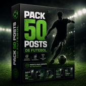  Pacote com 50 Posts de Futebol Prontos para Instagram