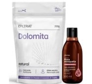 Kit Beleza Natural: Dolomita Epiltrat 200g + Óleo de Rosa Mosqueta 100ml Pele Renovada