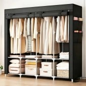 Guarda Roupa Dobrável Grande Arara Portatil Organizador Multiuso Roupeiro Cabideiro Sapateior