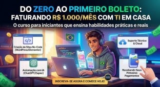 Do Zero ao Primeiro Boleto: Como Faturar R$ 1.000/Mês com TI Sem Sair de Casa
