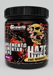 Pre treino da growth Haze Hardcore Pré-Workout e sinta. Mais foco Mais disp