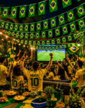 Bandeirinha Brasil Copa Festa Junina Varal 10 Metros Grande