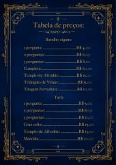 Tiragem com tarô ou baralho cigano.