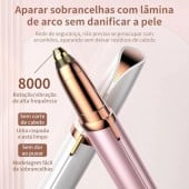 Sobrancelhas Perfeitas em Minutos Depilador Recarregável USB