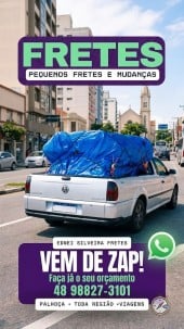 PRECISA DE FRETE? Chama Agora! Pequenos Fretes e Mudanças.