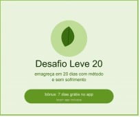 Ebook para emagrecimento - Desafio leve 20