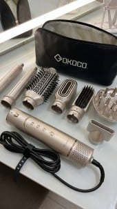 GOKOCO 7 em 1 escova de secador de cabelo multifuncional conjunto de alta velocidade