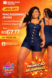 Macaquinho Jeans 7 Botões Lavagem Escura - Curve Sculpt