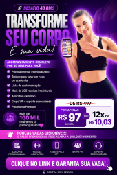  Desafio 40 Dias - Emagreça com Acompanhamento Completo