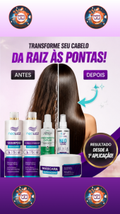 Cabelo Liso, Brilhante e Sem Frizz em Dias Kit Completo Profissional em Casa!