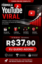 FÓRMULA YOUTUBE VIRAL Aprenda a criar um canal que pode crescer no YouTube!Veja mais no link