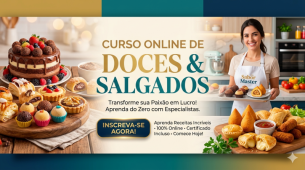 Curso online de doces e salgados
