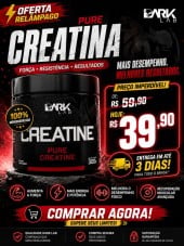 Creatina Monohidratada Pura 300g Dark Lab - 100% Pura