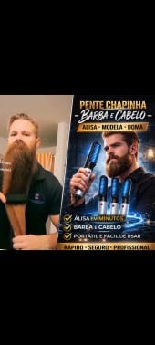 Pente Chapinha Barba e Cabelo