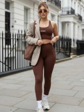 Conjunto Fitness Top + Legging Suplex Zero Transparência