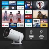 Mini Projetor Portatil Wi-Fi Bluetooth HD-4K Bivolt Cinema em Casa - BM-F1012