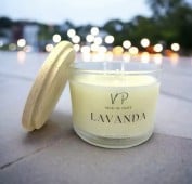 Vela Aromática Perfumada Presente Decorativa Fragrância Lavanda 100g