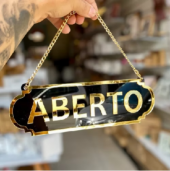 Placa aberta e fechada