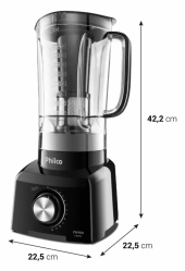 Liquidificador Philco 1200W 3L 12 Velocidades Preto PH900