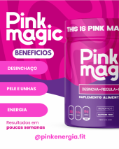 Pink Magic - Pré Treino Feminino - Desincha, Regula E Renova