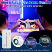 NOVO Vídeo Game Stick M15 Pro 4k 64gb Hdmi Com 2 Controles Se Fio +20mil Jogos Moby