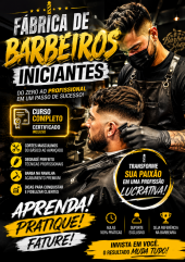 Fábrica de Barbeiros é um curso completo e prático criado para quem deseja aprender a profissão