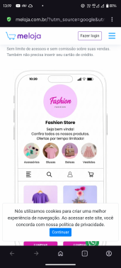 Loja virtual com 50 produtos