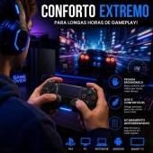 Controle Sem Fio Joystick Bluetooth Para Ps4 Videogame Tv Samsung Pc P4 Ps 4 Dual Shock Manete Pc