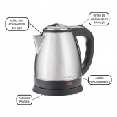 Chaleira Elétrica Inox 1,8L Agratto 127v