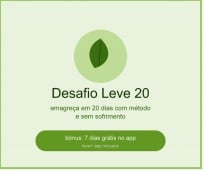 Ebook para emagrecimento - Desafio leve 20