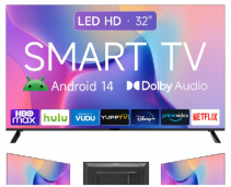 Smart TV 32 polegadas LED HD Wi-Fi TV 60Hz 32wdsnbx 100/240v Android 14