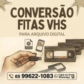 Conversão de fitas vhs em Cuiabá Mt