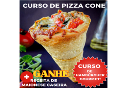 Curso de Pizza Cone + Curso de Hambúrguer & Maionese Caseira