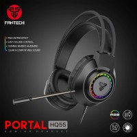 Headset Gamer Fantech Hq55 Portal Rgb Preto